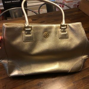 Tory Burch Large Gold Tote
